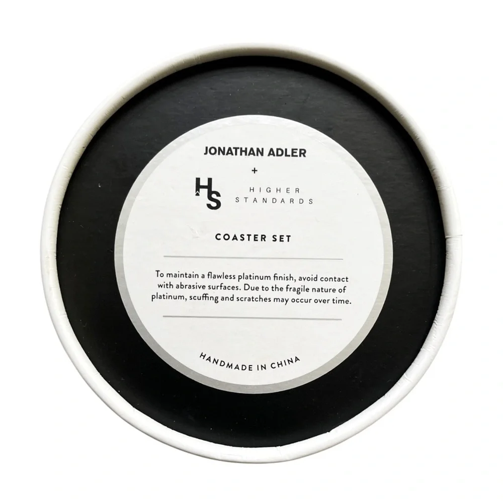 RARE Higher Standards X Jonathan Adler Ltd Edition Smolder Coasters, Set of 4